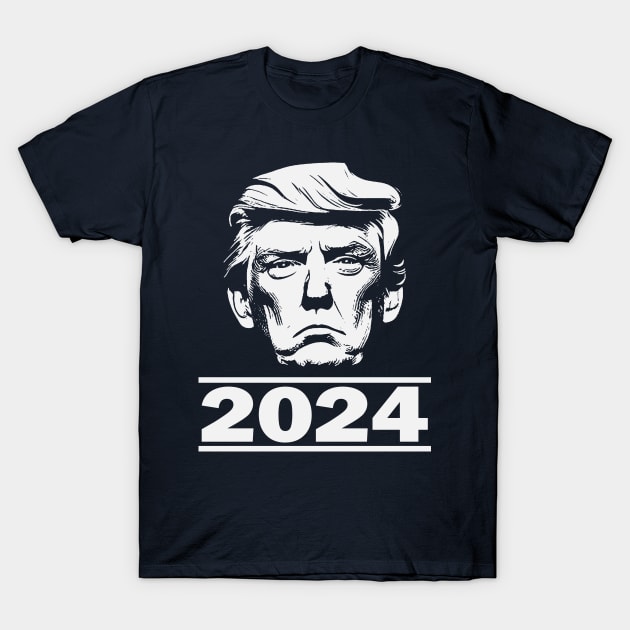 Donald Trump 2024 Mugshot T-Shirt by Etopix